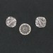Striped bicone with cut facets, crystal 14x13 mm