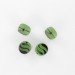 Flattened bead wave pattern and off-center hole, green black 10 mm