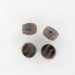 Flattened bead wave pattern and off-center hole, brown black 12 mm