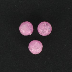 Bead with crackled look, pink 12 mm