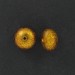 Faceted washer on gilt base, topaz 18x12 mm