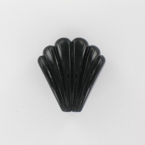 Coquillage, noir 31x28 mm