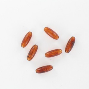 Perle olive, écaille 12x5 mm