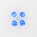 Conical bead ribbed, veined blue 9x8 mm