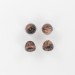 Perle conique côtelée, veinée marron 9x8 mm