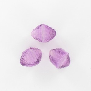 Double cone bead, purple 12x12 mm