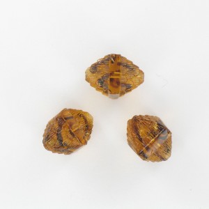 Double cone bead, tortoiseshell 12x12 mm