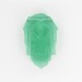 Pendant with embossed art deco pattern, green 40x26 mm