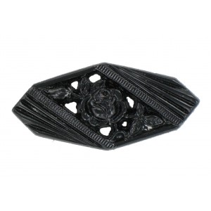 Perforated octogone black 36x18 mm