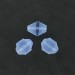 Double cone bead, mat blue 16x12 mm