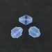Double cone bead, mat blue 16x12 mm