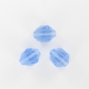 Double cone bead, mat blue 15x12 mm