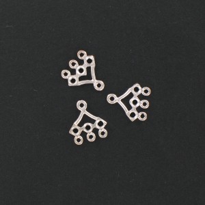 Silvered cast iron element 13x11 mm