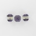Bead with cut facets, amethyst and crystal 12x10 mm