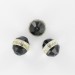 Perle à facettes 2 couleurs, cristal et noir 14x15 mm