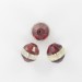 Faceted bead 2 colors, ruby and crystal 14x15 mm