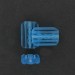 Flat rectangular bead with engraved patterns, aquamarine 22x14 mm
