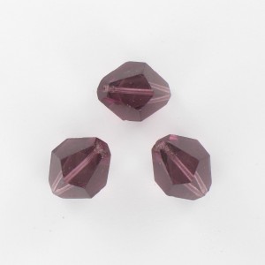 Double cone bead, amethyst 16x13 mm