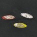 Flattened bead with silver sheet, crystal red 20 mm