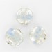 Flattened bead with silver sheet, crystal blue 20 mm