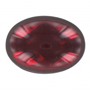 Cabochon facette rubis 25x18 mm