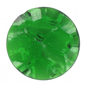 Round "rock" emerald cabochon 25 mm
