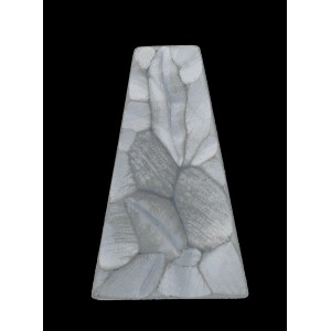 Trapèze "rocher" hématite mat 38x24 mm