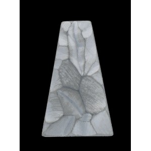 Trapezium "rock" mat hematite 38x24 mm