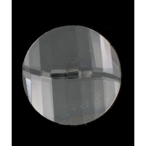 Cabochon with facettes, black diamond, 30 mm