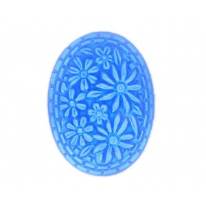 Oval sapphire AB cabochon 30x22 mm