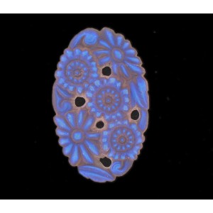 Oval rose AB cabochon 32x20 mm