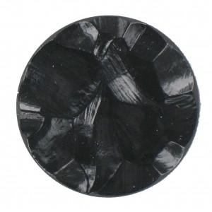 Round "rock" jet cabochon 25 mm