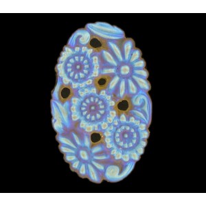 Oval topaze AB cabochon 32x20 mm