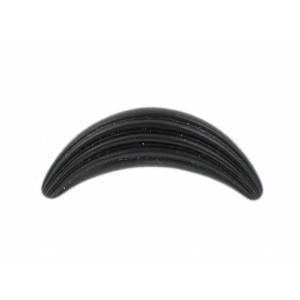 Croissant strié noir mat 40x11 mm