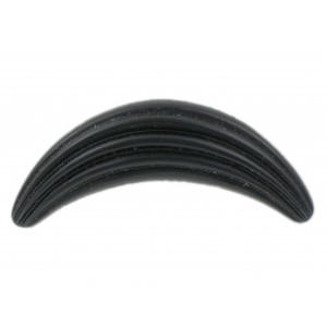 Croissant strié noir mat 50x21 mm