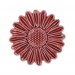 Trapèze "rocher" jais scarabé 38x24 mm