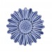 Fleur émaillée bleu 32 mm
