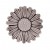 Fleur émaillée marron 32 mm