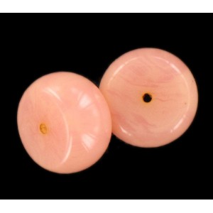 rondelle ambre rosé 18x11 mm