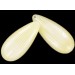 poire pendentif ivoire irisé 40x18 mm