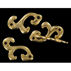 barrette dorée 26x14 mm