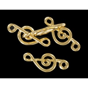 barrette dorée 27x11 mm