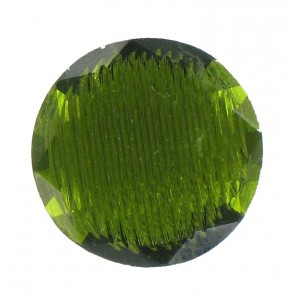 Round striped olivine cabochon 18mm