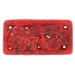 Rectangle ajouré décor floral corail matrix 41x21 mm