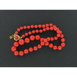 Necklace coral red 