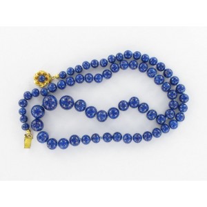 Collier chute lapis-lazuli 