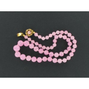 Collier chute opale rose 