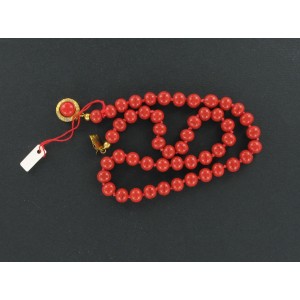 Collier droit corail