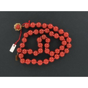 Collier droit corail 