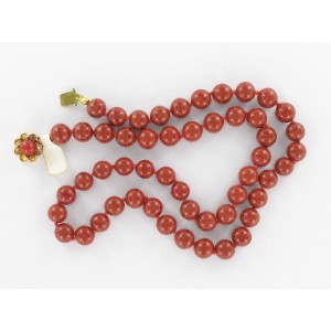 Collier droit corail 